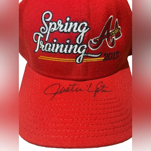 NWT Atlanta Braves Spring Training 2013 Justin Upton Autographed Hat - Picture 3 of 9